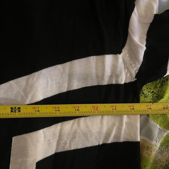 INC Women's Black White Colorblock Draped Open Front Cardigan Size M NWT - Picture 6 of 7